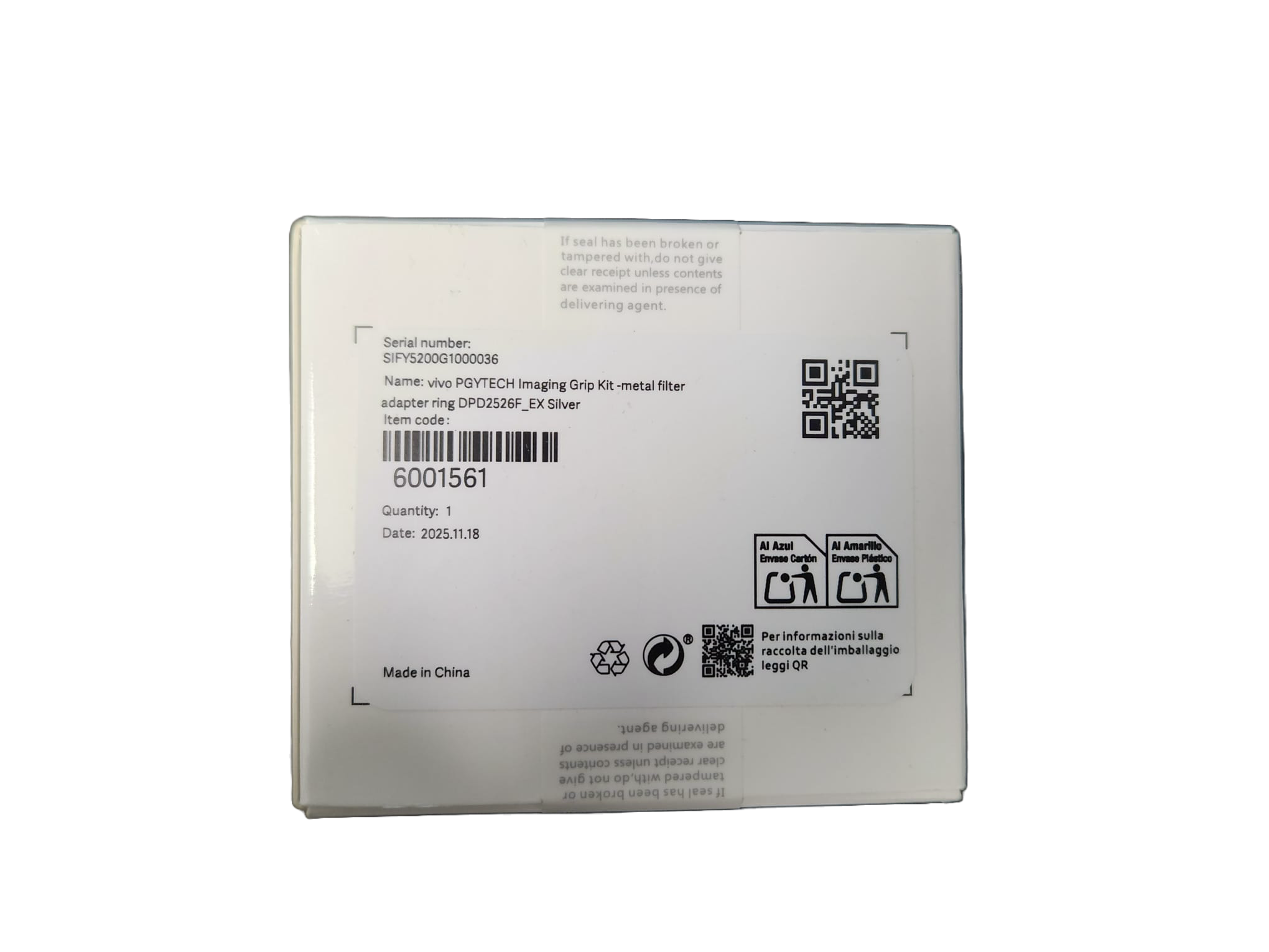 Filterring für Imaging Grip Kit